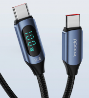 Toocki USB-C/ USB-C laadkabel 100W/ 5A snelladen voor diverse merken Apple, Ipad, Xiaomi, Samsung